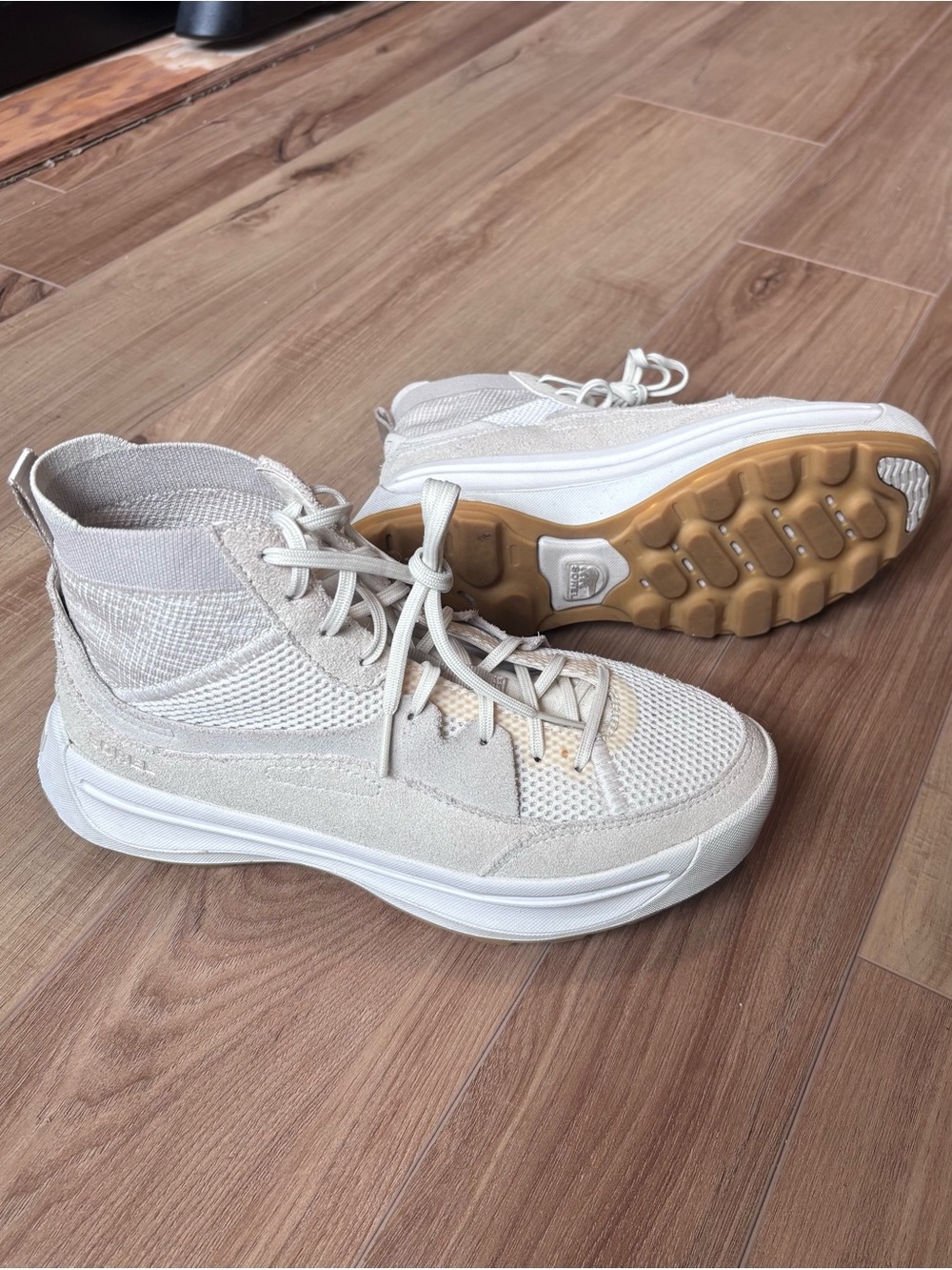 Sorel ONA 503 Knit Mid Sneaker | 7.5 Cream - Picture 3 of 7